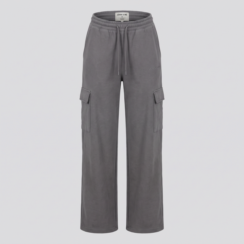 Jogging cargo, gris fer, vue de face — John x Me