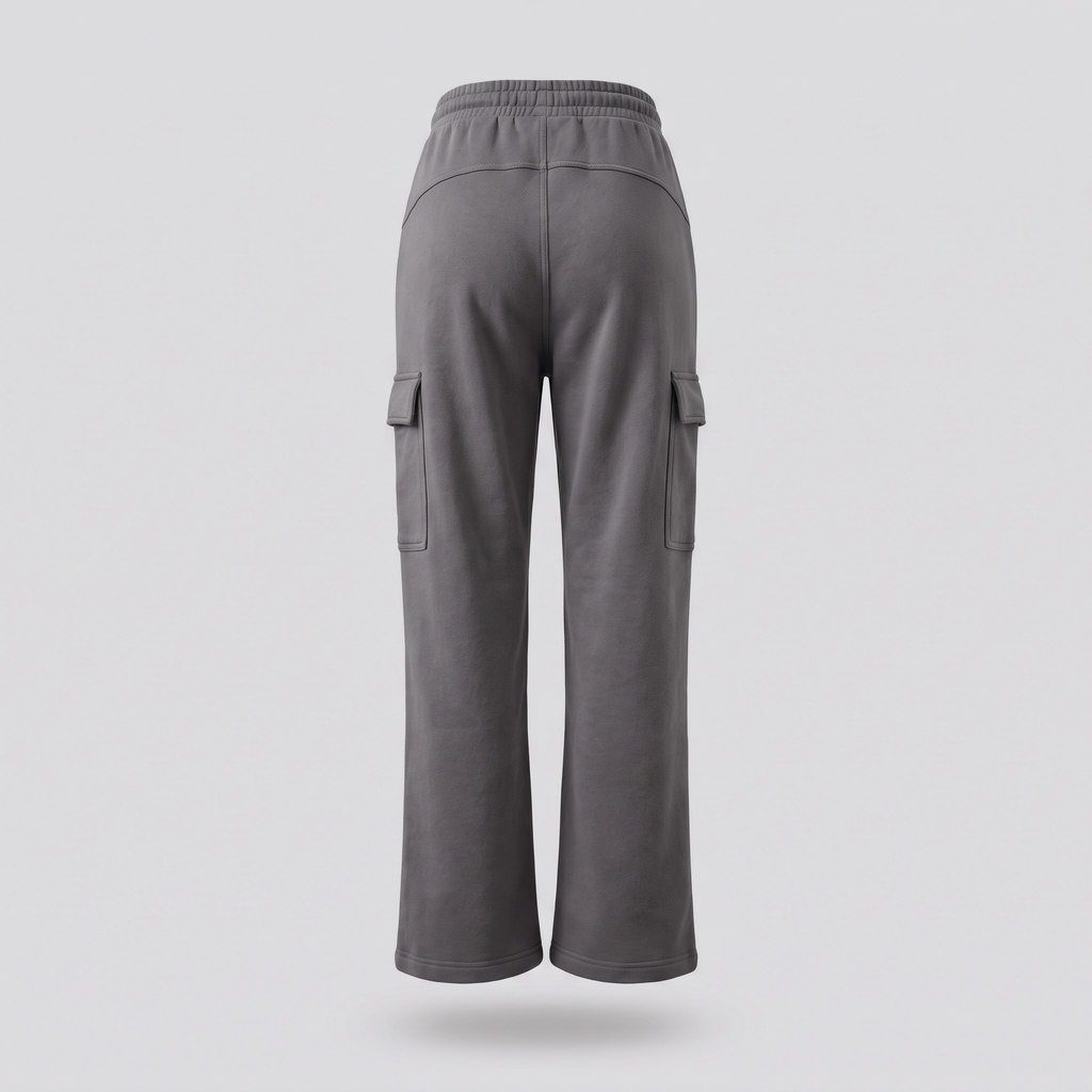 Jogging cargo, gris fer, vue de dos — John x Me