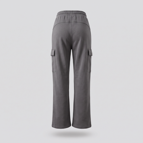 Jogging cargo, gris fer, vue de dos — John x Me