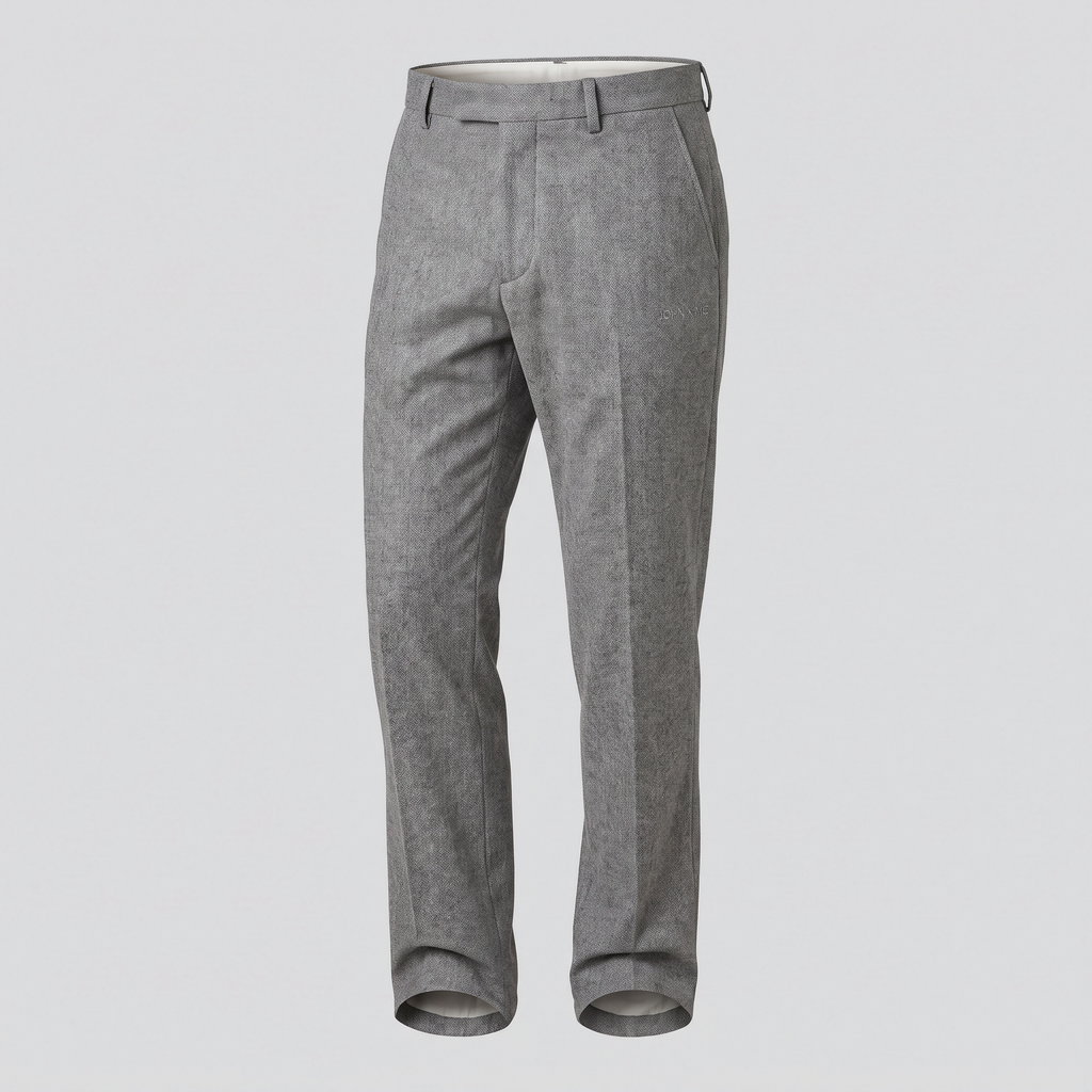 Pantalon droit, gris chiné, vue de face — John x Me