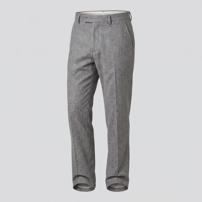 Pantalon droit, gris chiné, vue de face — John x Me