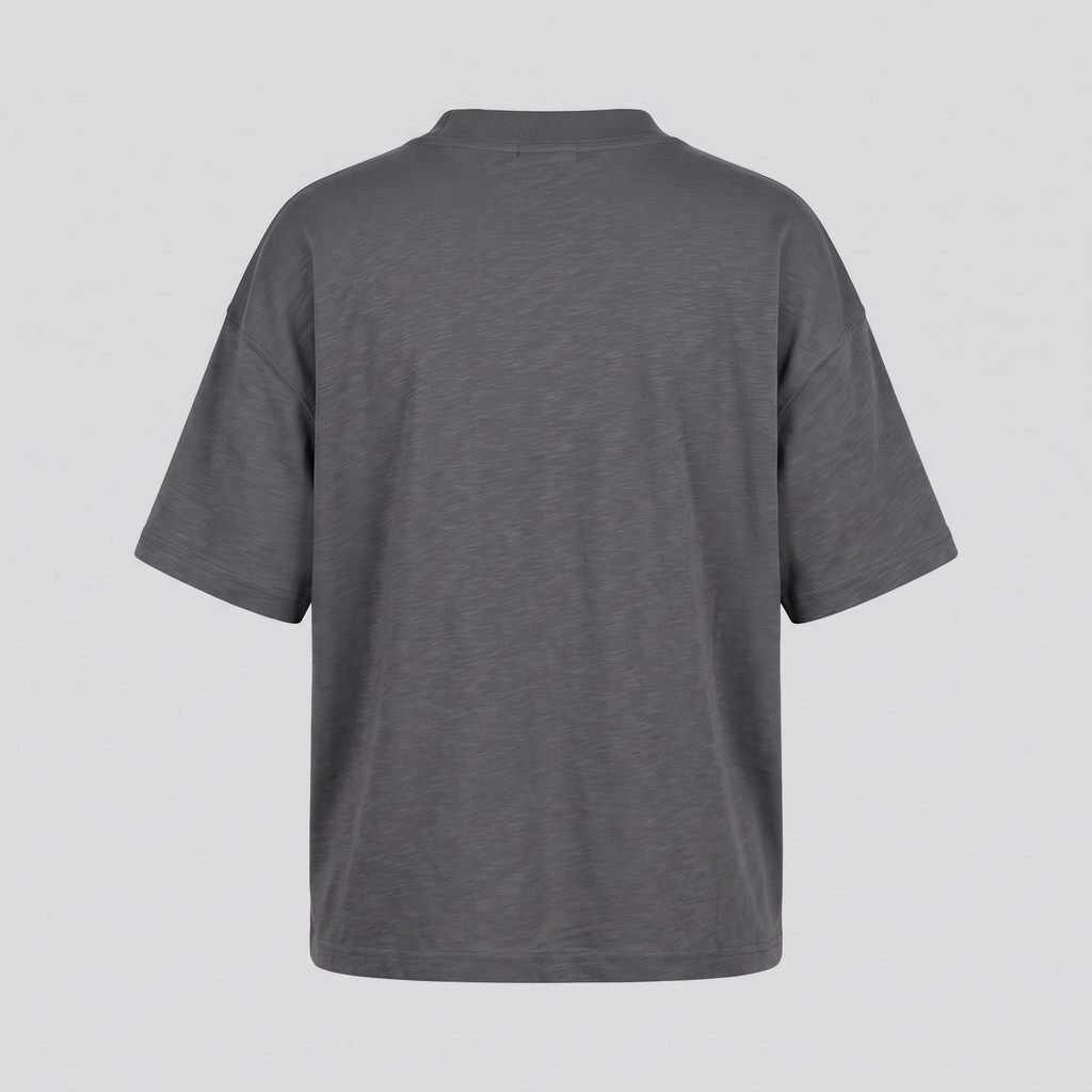 T-shirt en mesh, gris fer, vue de dos — John x Me